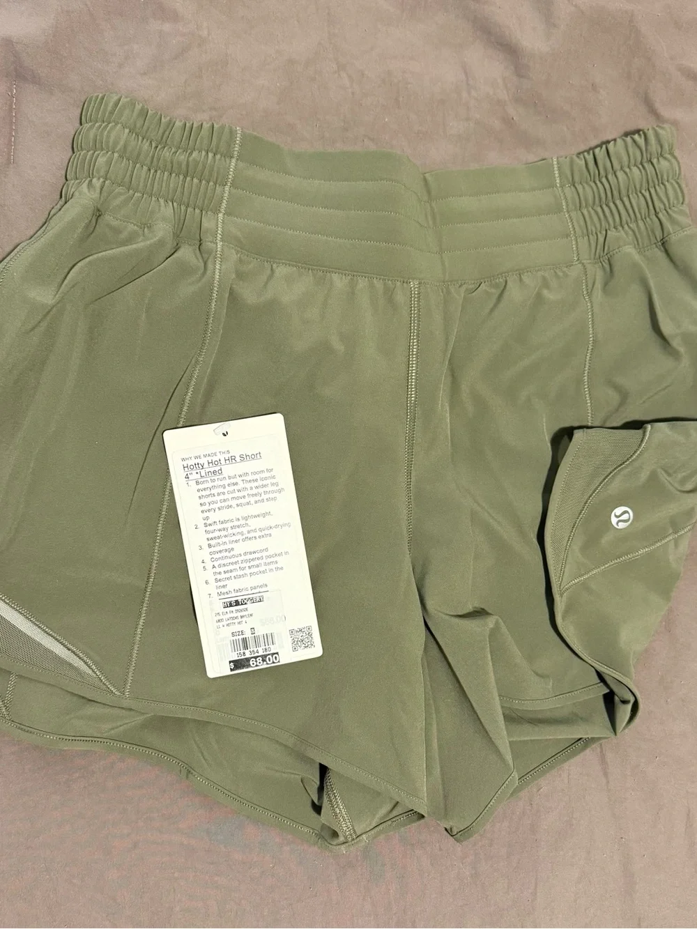 lululemon athletica Hotty Hot High-Rise Shorts in Olive Green